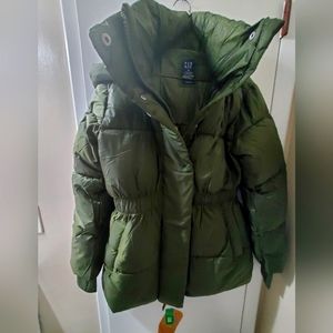 Gap Winter coat, XS, olive green, new with tags
